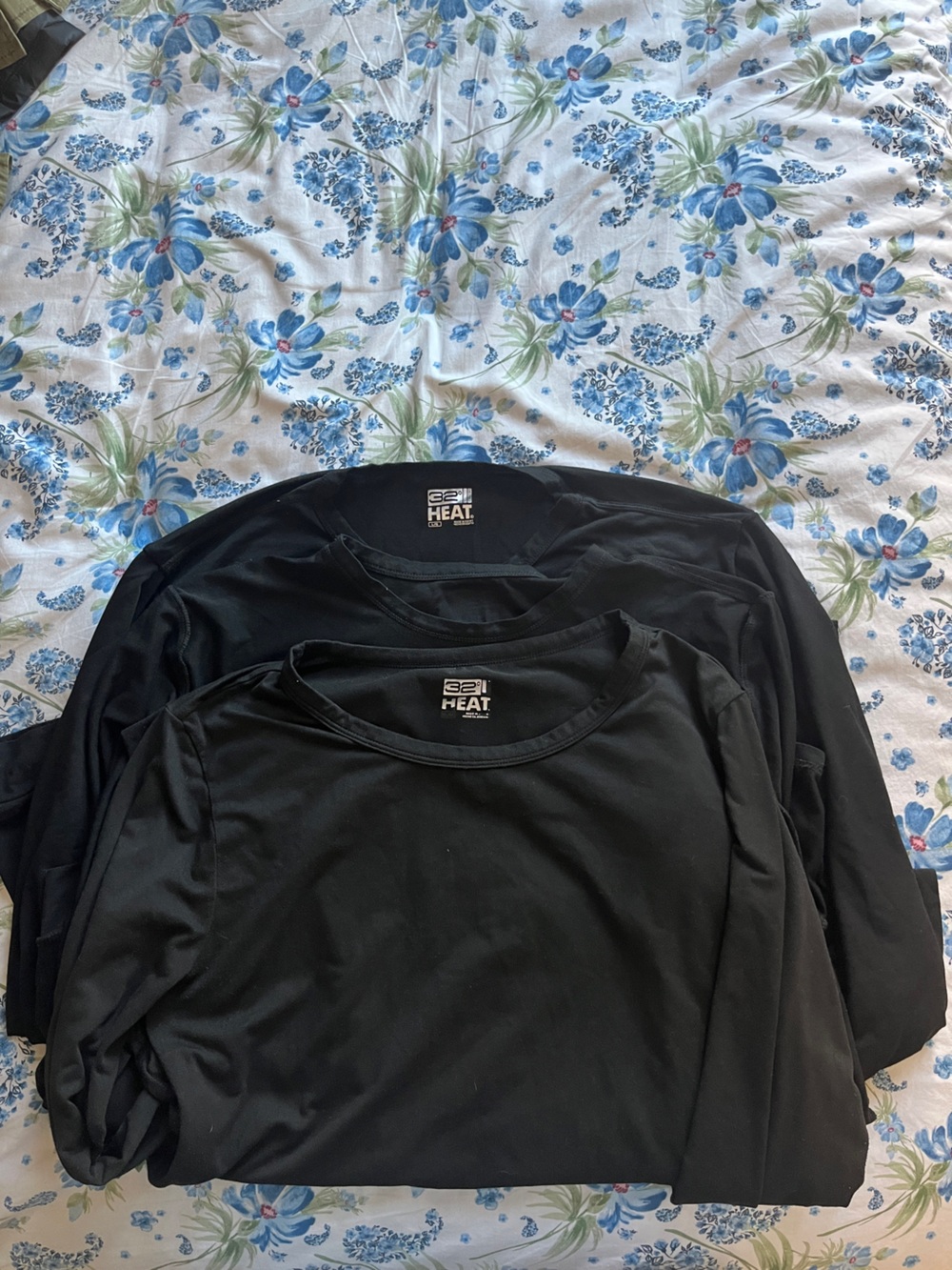 Bundle of Three 32 Degrees Women’s Black Long Sleeve